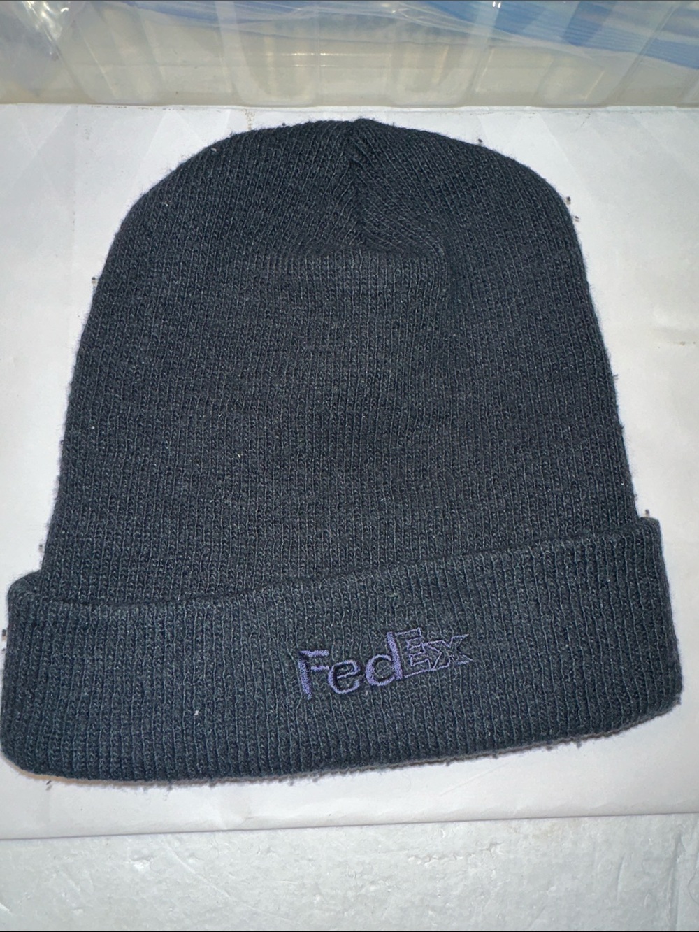 FedEx knit hat